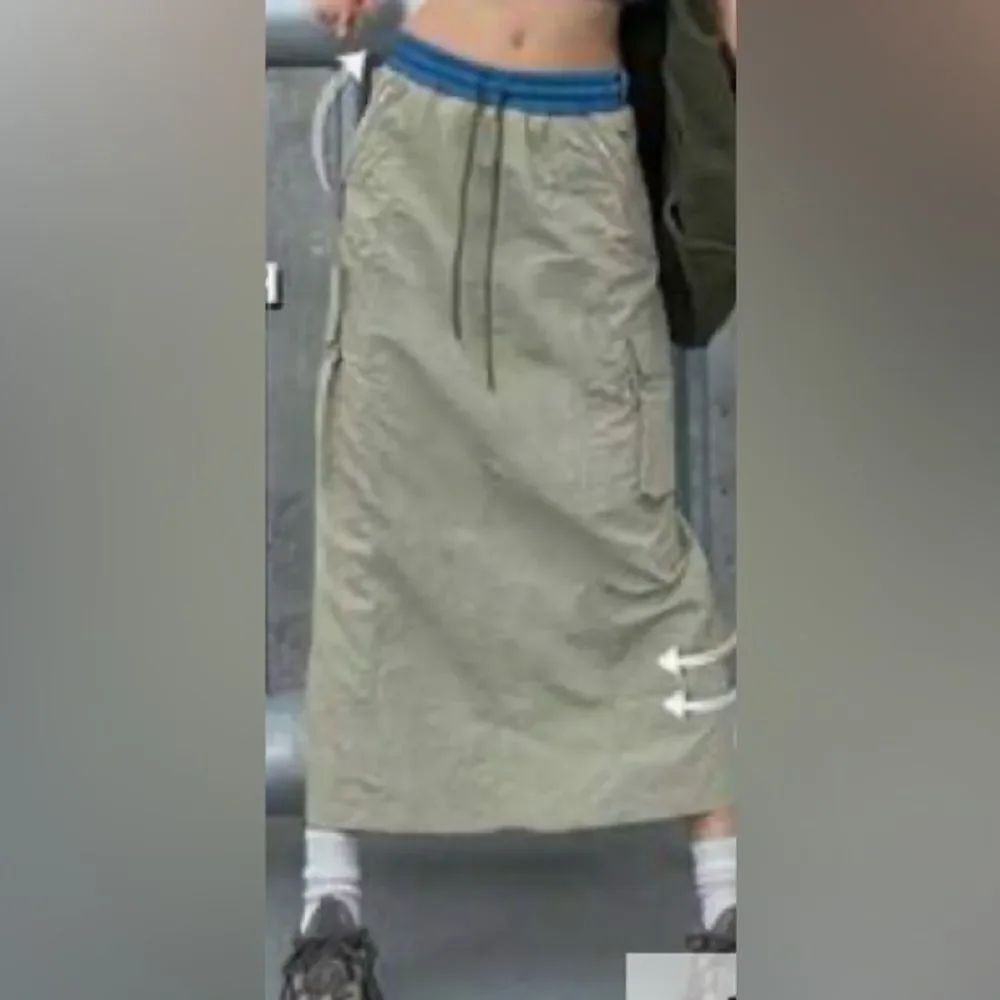 Y2K Cargo Midi Skirt